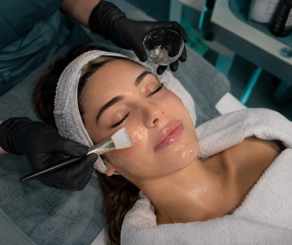 Chemical Peel at LIVBETTER - professional peel application