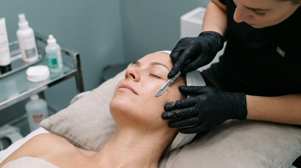 Dermaplaning facial enhancement at LIVBETTER